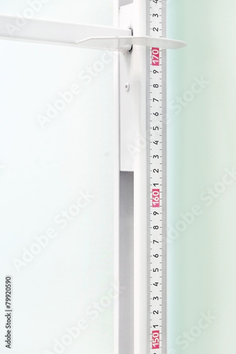 Closeup stadiometer - human height measuring devices photo