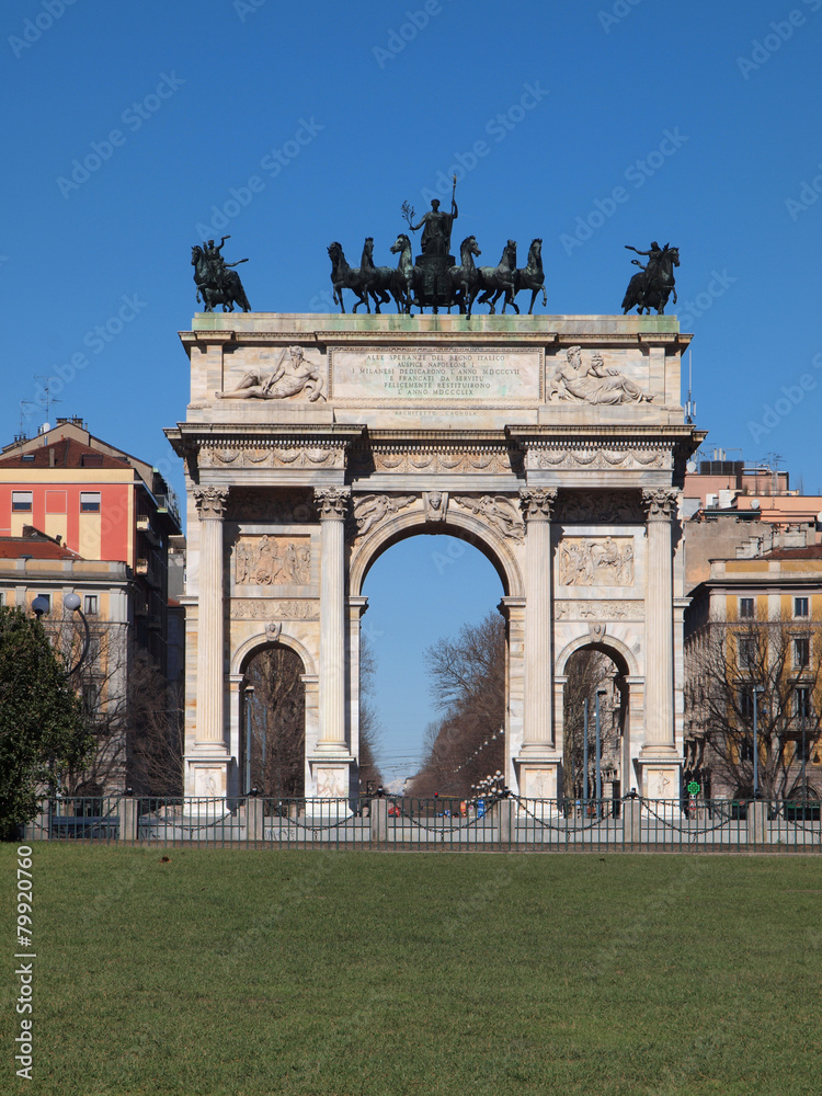 Obraz premium Arco della Pace (Arch of Peace) in Milan, Italy.