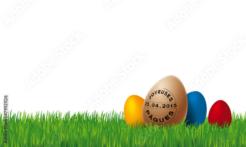 oeufs de pâques colorés
