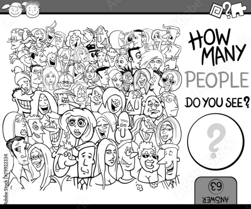 counting game cartoon coloring page