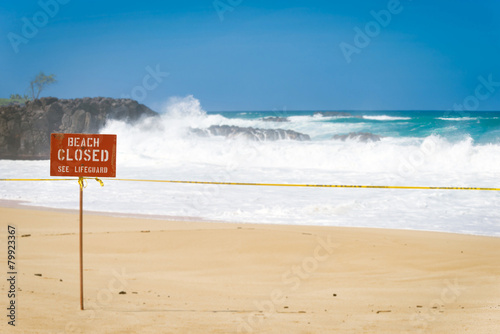 Large surf on Oahu's north shore at Haleiwa, Hawaii