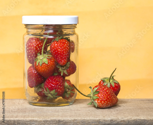 strawberry on  background photo