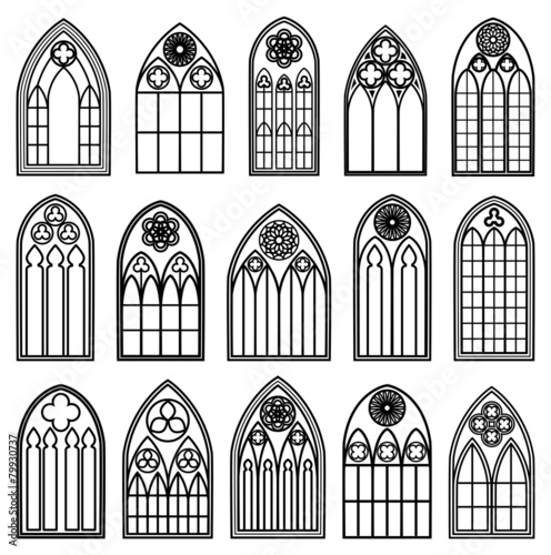 Gothic Window Silhouettes