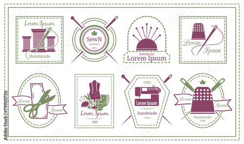 Retro Tailor Labels or Needleworks Emblems