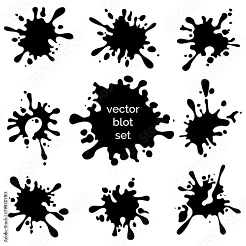 Splashes and blots silhouettes