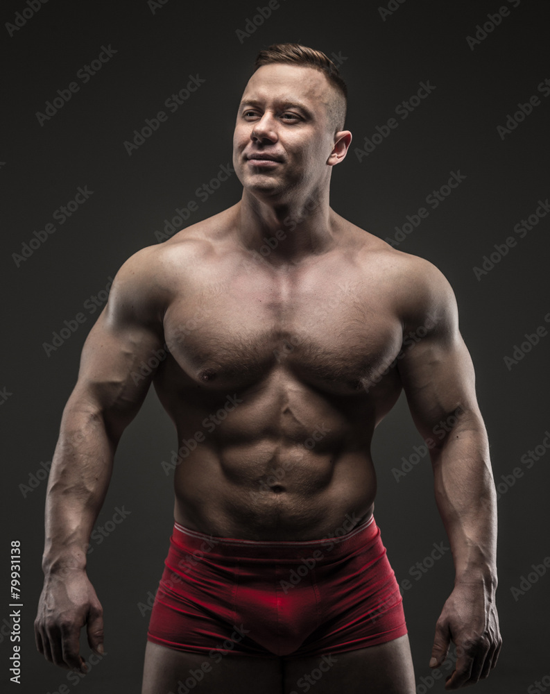 Fototapeta premium Muscular male in studio