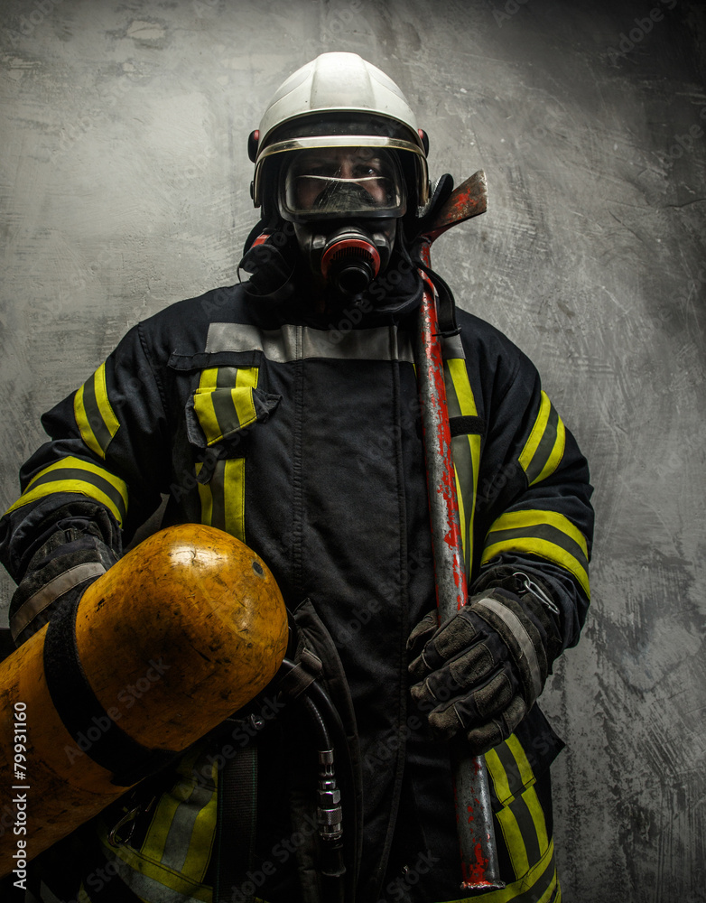 Firefighter in uniform