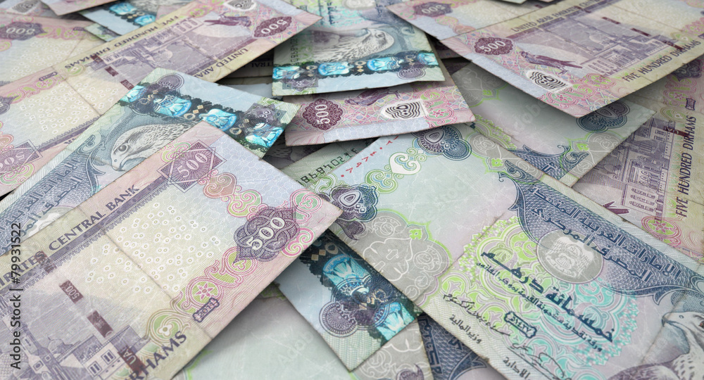 Fototapeta premium Scattered Banknote Pile
