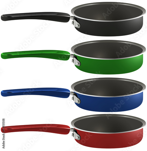Fényképezés Colourful frying pans