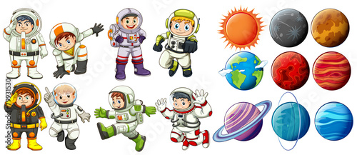 Astronauts and planets