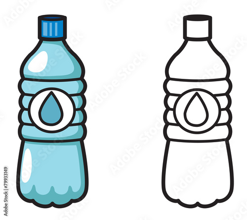 colorful and black and white water for coloring book