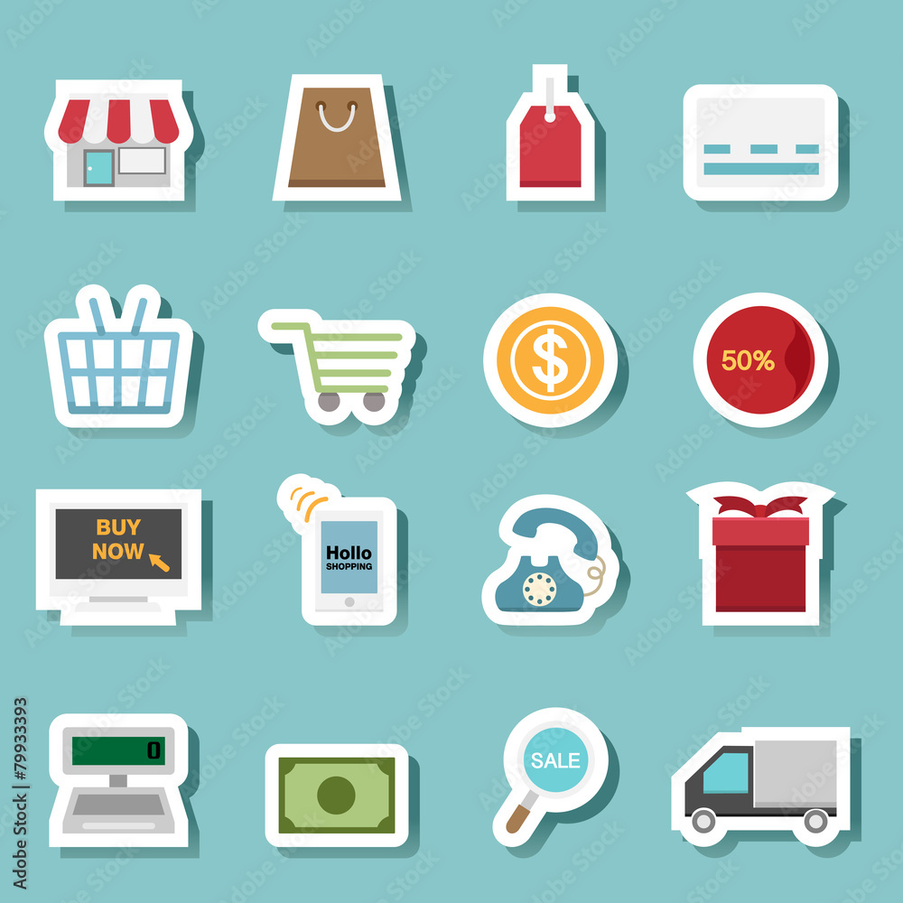 shopping icon vector shopping icon vector