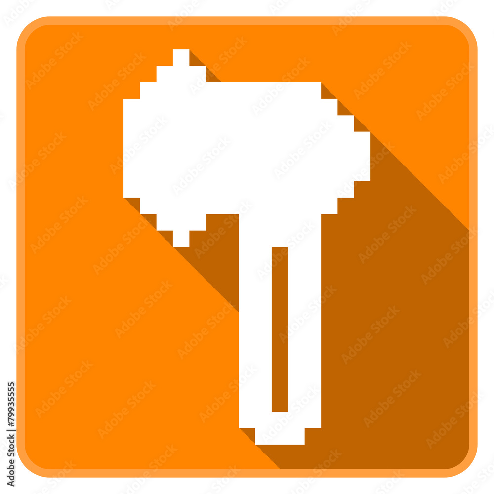 Orange Axe icon (Pixel Art)