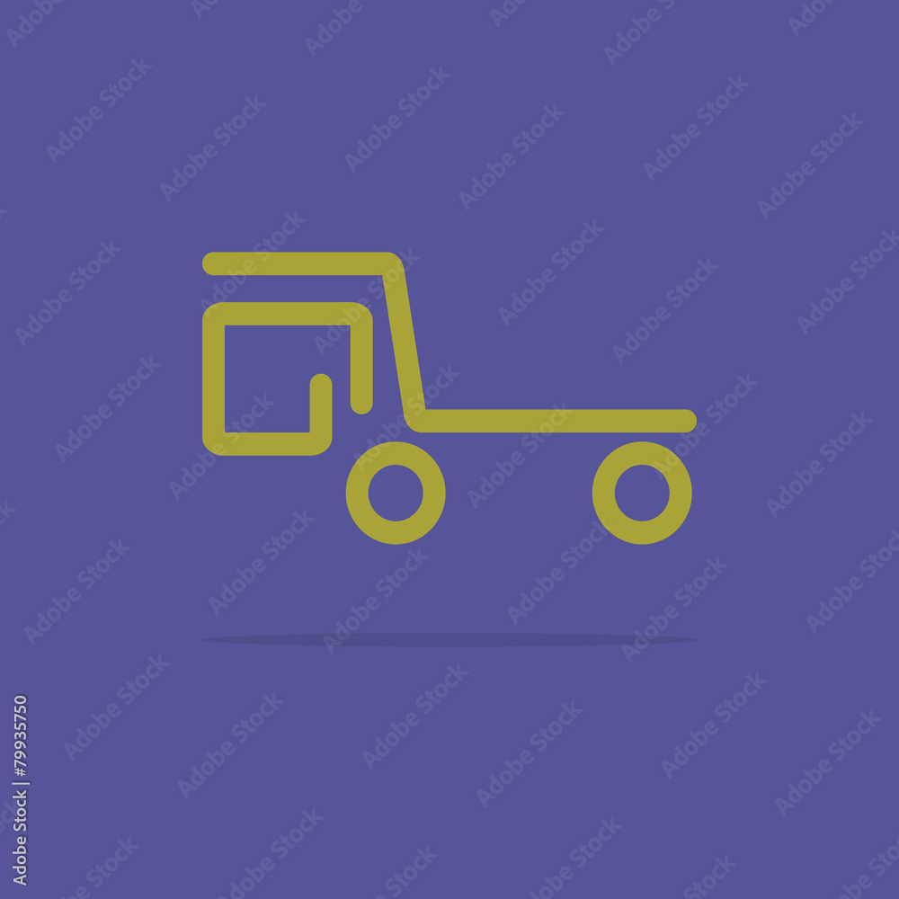 Linear dump truck icon
