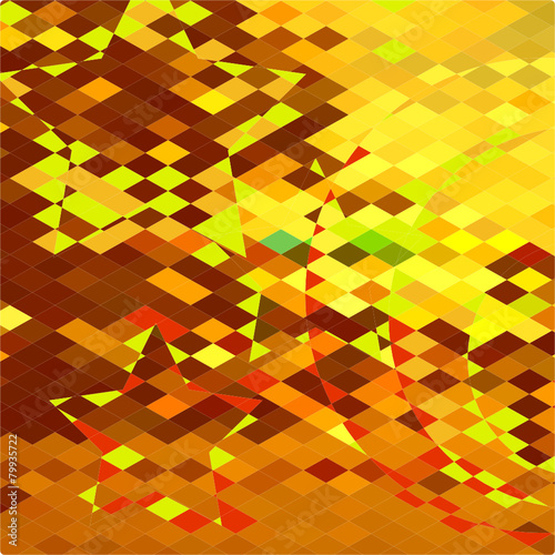 Autumnal Forest Abstract Low Polygon Background