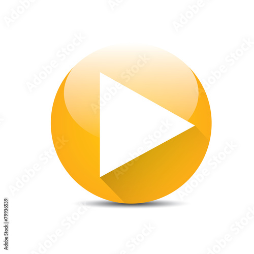 Free Download Orange Play button . vector illustration - GFXLoad