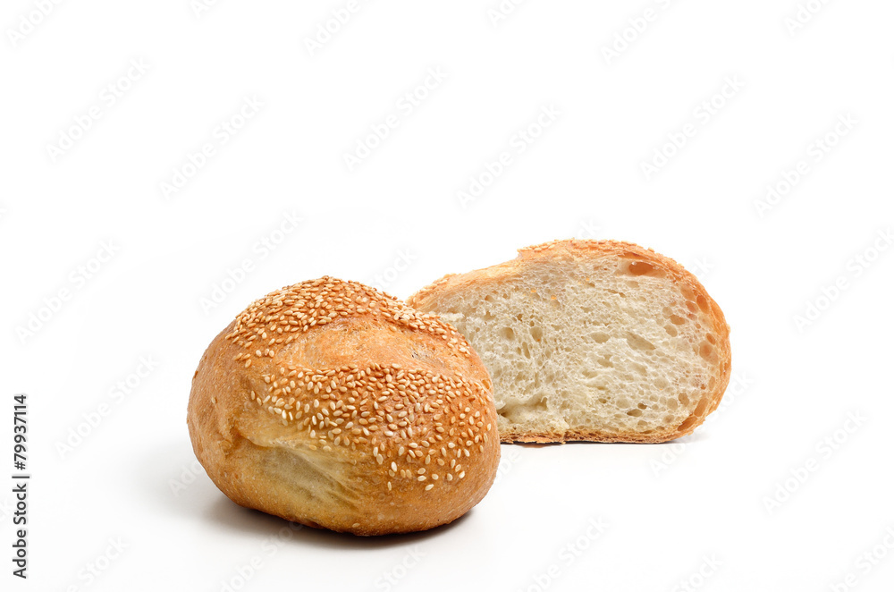 Sourdough bread isolate on white background