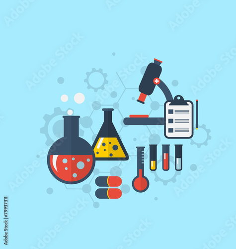 Template for showing various tests being conducted in laboratory