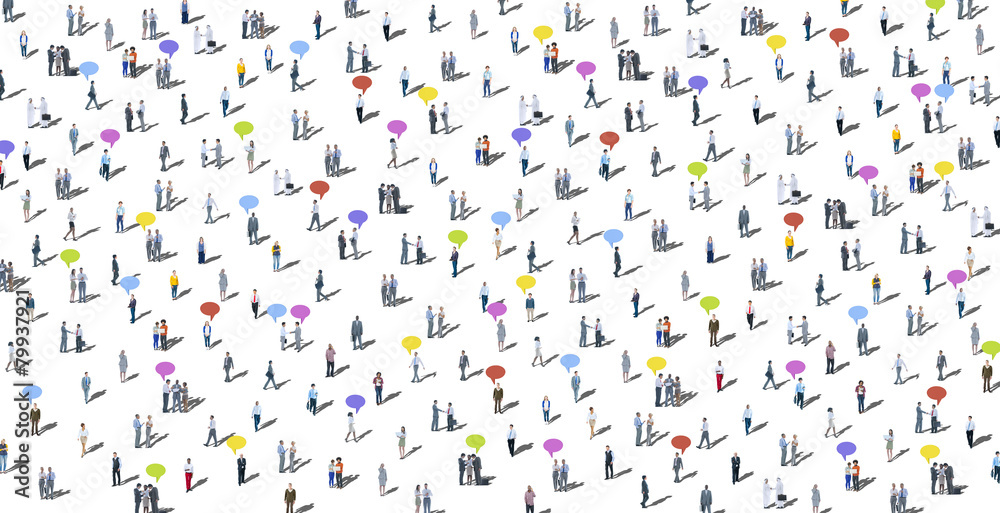 Crowed Global Community Communication Variation Concept Crowed Global Community Communication Variation Concept