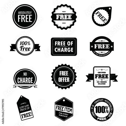 Set of Free badges, logos, and  labels