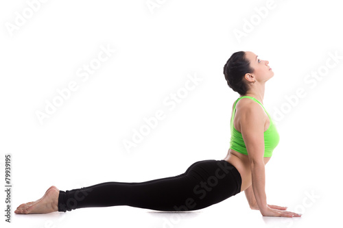 Yoga upward facing dog pose