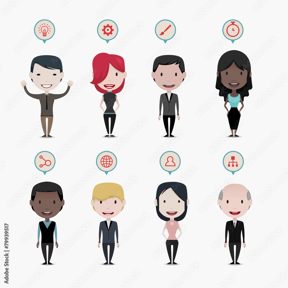 Business people set Business people set