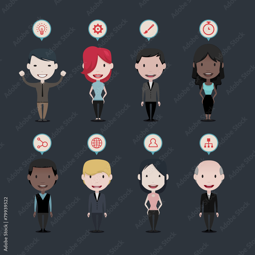 Business people set