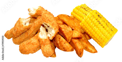 Breaded Chicken Strips And Wedges