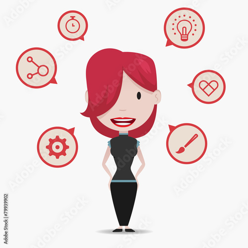 business woman set