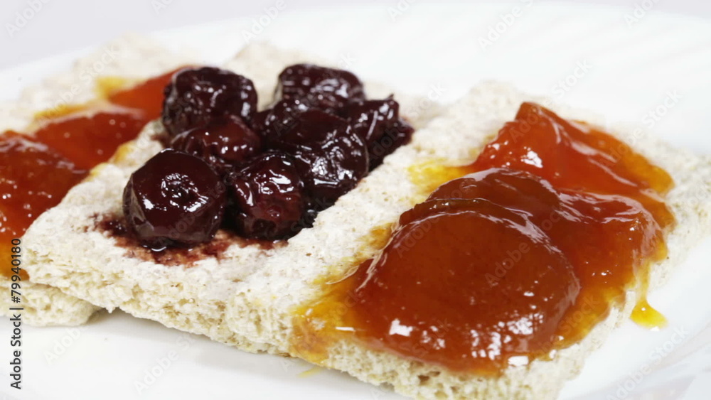 Crispbread with jam Crispbread with jam