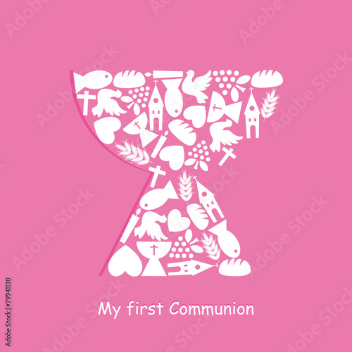 First Communion Invitation Card