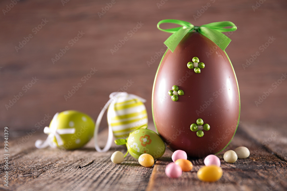 Naklejka premium easter chocolate eggs