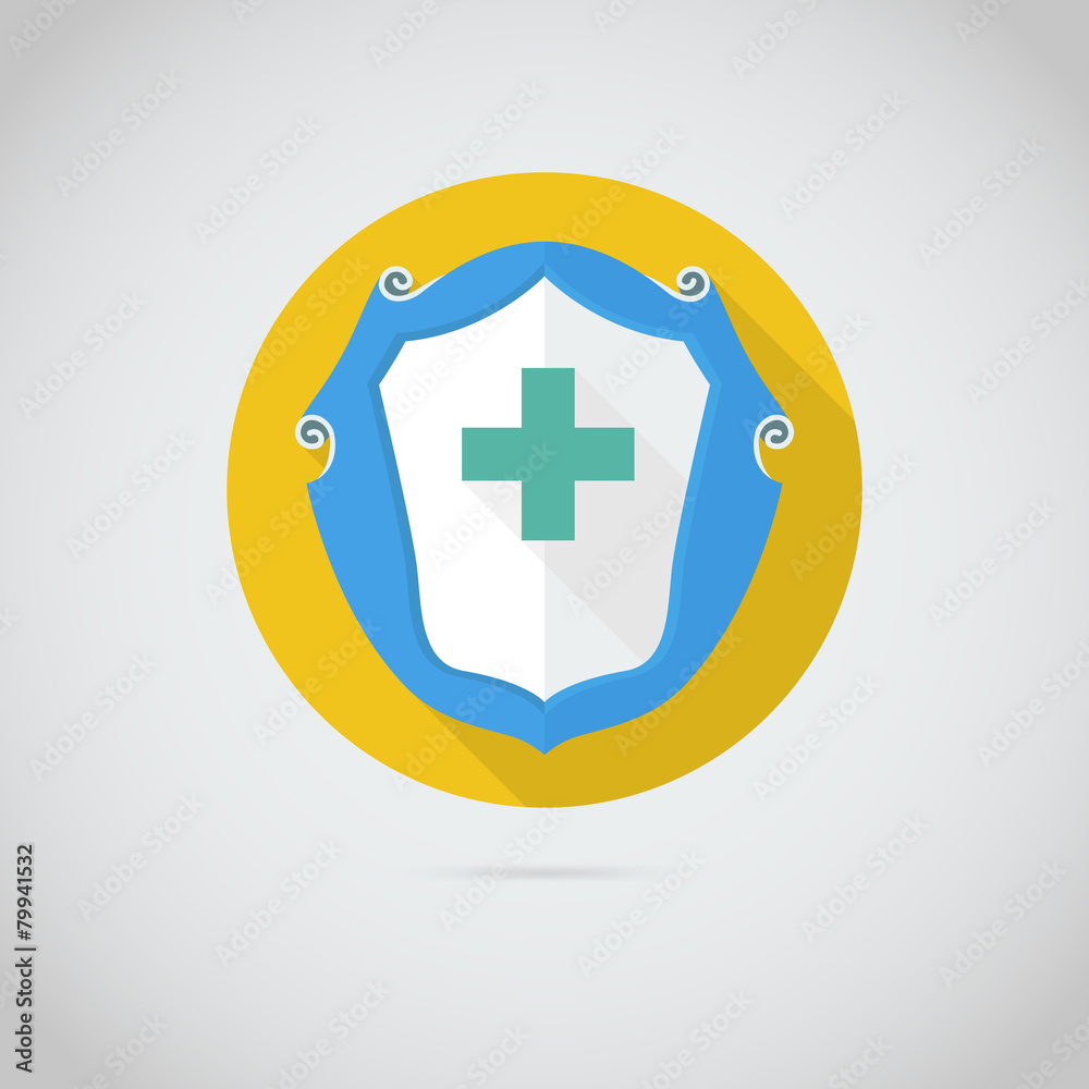 Obraz premium Flat icon with cross.