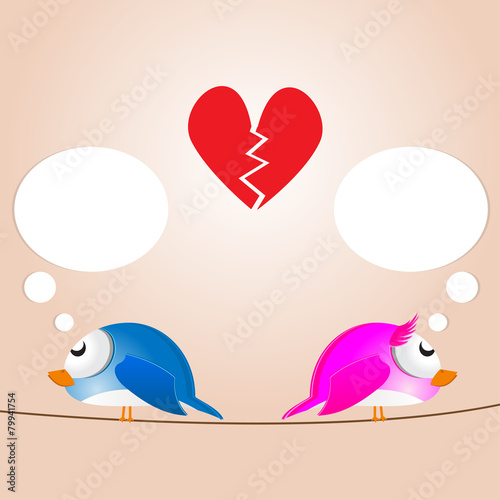 birds after a quarrel think