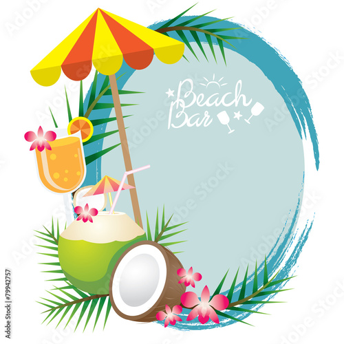 Coconut Fruit and Cocktail Frame