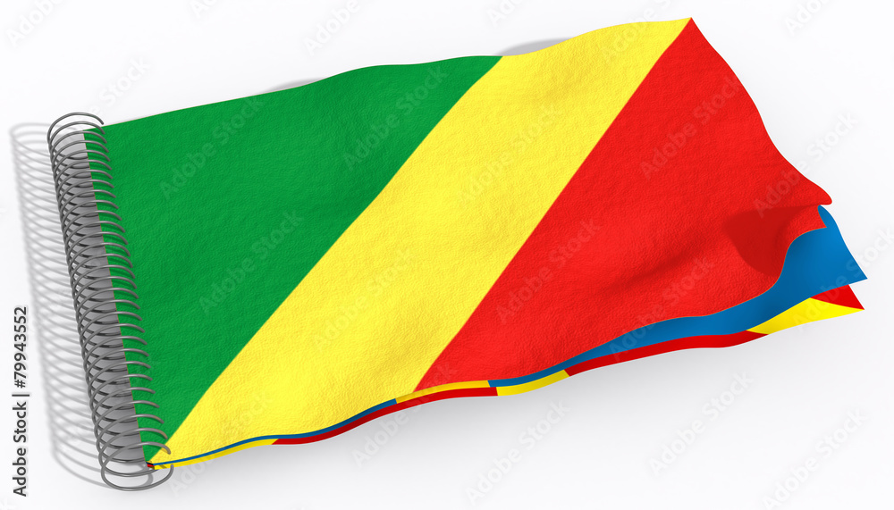Obraz premium Bandiera con spirale Congo