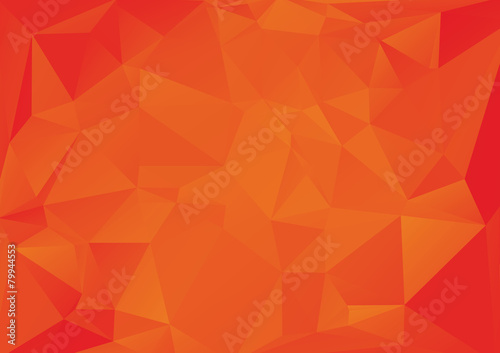 Orange geometric background with triangles. Vector EPS 10.