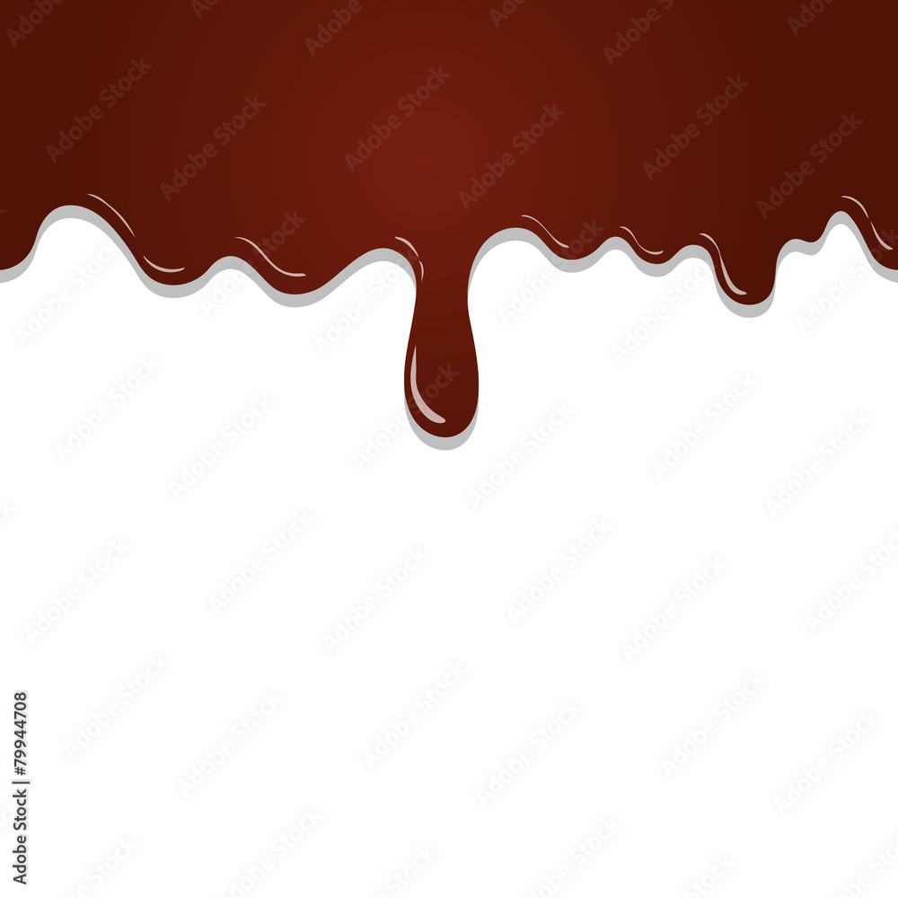 vector seamless flowing melted chocolate isolated on white vector seamless flowing melted chocolate isolated on white
