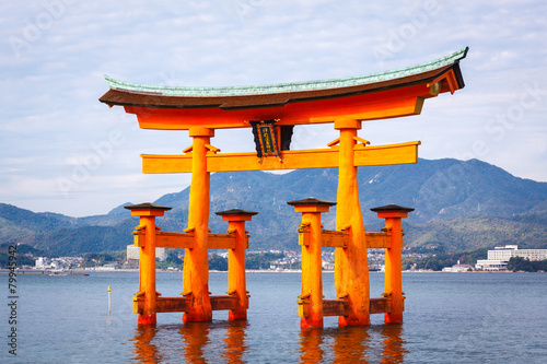 The floating Torii Gate  Miyajima island  Hiroshima  Japan