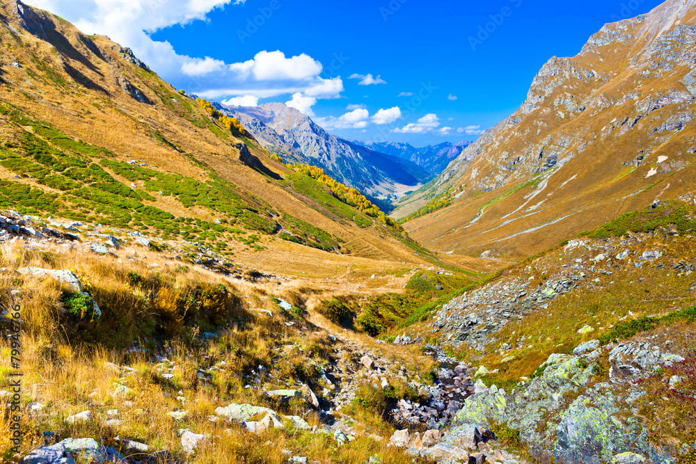 mountain valley in autumn
