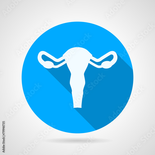 Gynecology round vector icon