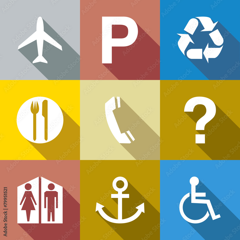flat icon set 5