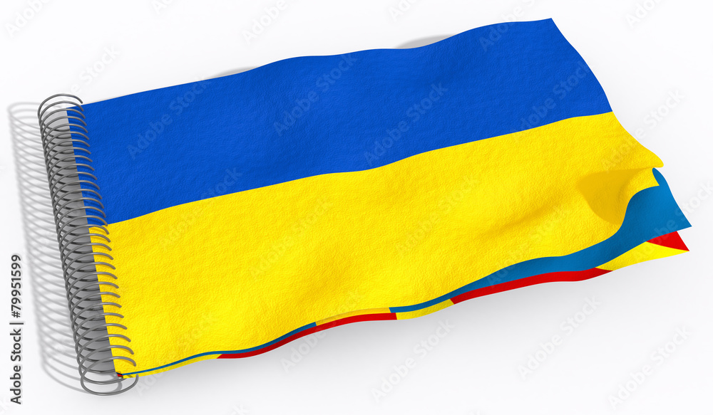 Obraz premium Bandiera con spirale Ucraina