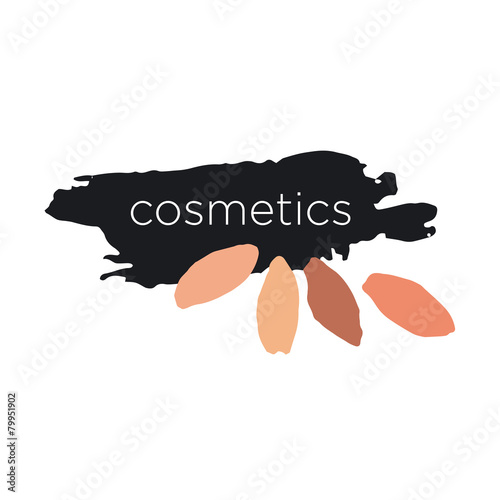 Abstract vector logo for cosmetics and makeup