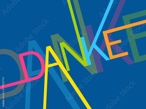 "DANKE" Karte (Vielen Dank Schön Sehr Dankbarkeit Dankeskarten)