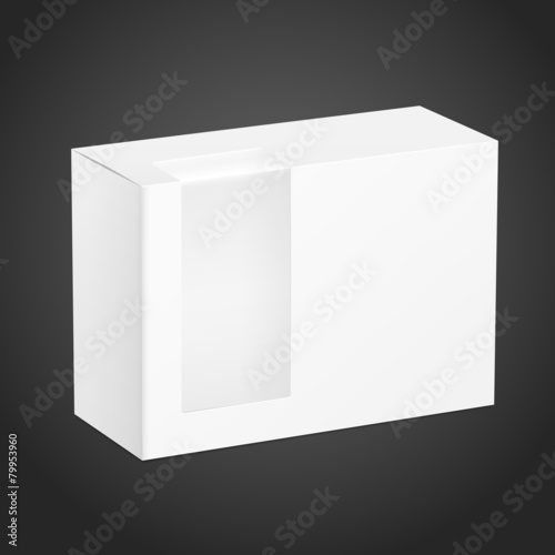 package cardboard box with transparent plastic window