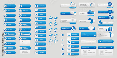 BUSINESS BUTTON PACK IN BLUE