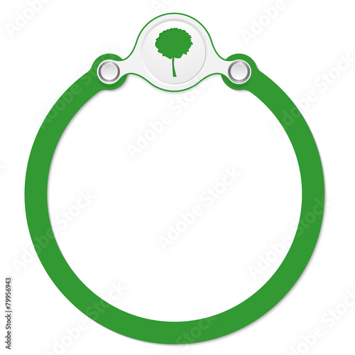 circular frame for your text and tree symbol