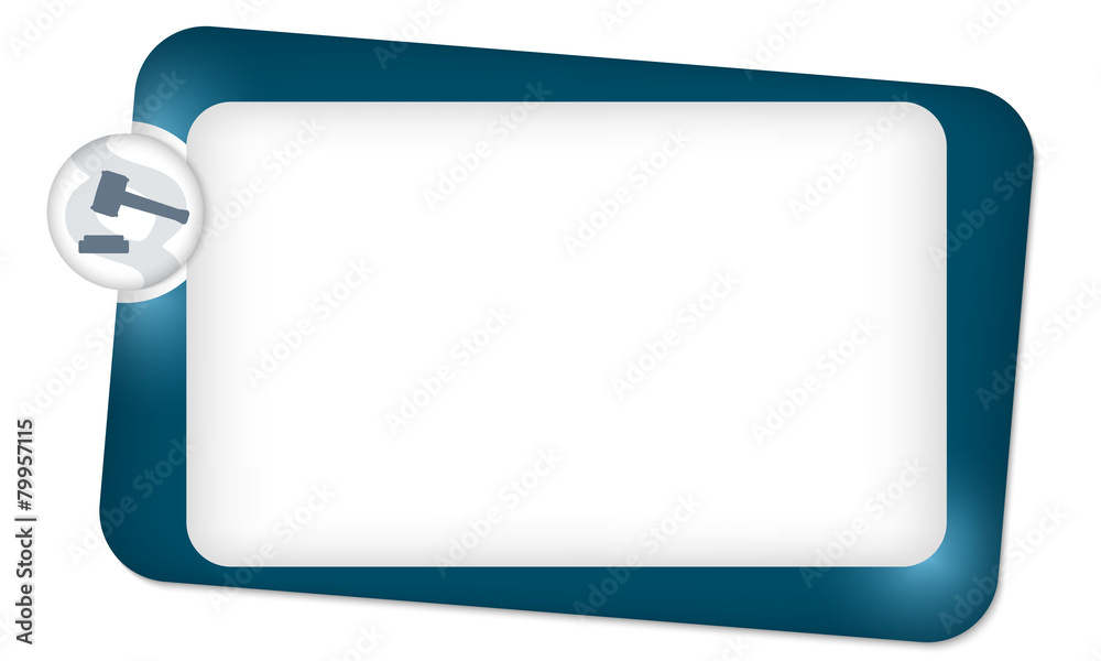 Dark frame for entering text and law symbol Dark frame for entering text and law symbol