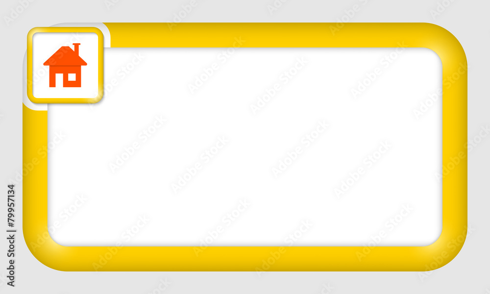 vector frame for your text and home symbol vector frame for your text and home symbol